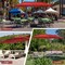 Costway 15FT Double-Sided Twin Patio Umbrella Sun Shade Outdoor Crank Market Base Beige/Coffee/Grey/Orange/Navy/Turquoise/Wine